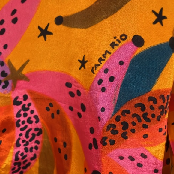 FARM Rio for Anthropologie Oversized tropical Button down . Excellent like new - Picture 5 of 8